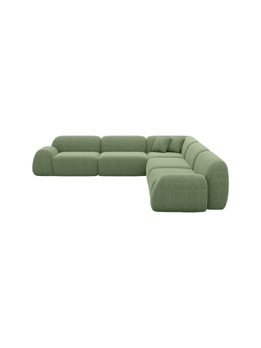 
5-Sitzer Design Ecksofa „Lumera“ mit Strukturstoff-Bezug - Strukturstoff Anthrazit