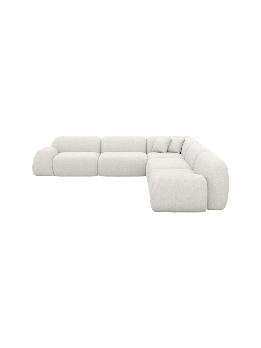 
5-Sitzer Design Ecksofa „Lumera“ mit Strukturstoff-Bezug - Strukturstoff Anthrazit