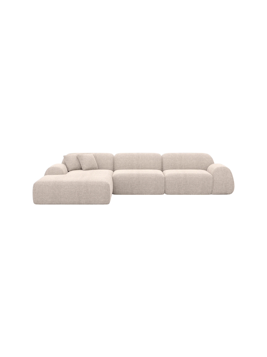 
4-Sitzer Design Ecksofa „Lumera“ mit Strukturstoff-Bezug - Strukturstoff Anthrazit / Eckteil links