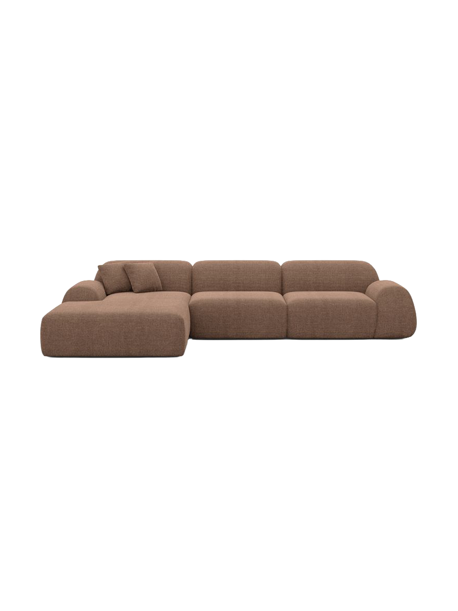 
4-Sitzer Design Ecksofa „Lumera“ mit Strukturstoff-Bezug - Strukturstoff Anthrazit / Eckteil links