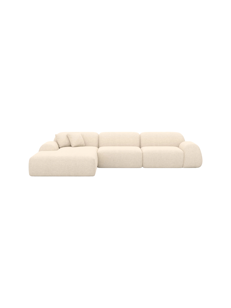 
4-Sitzer Design Ecksofa „Lumera“ mit Strukturstoff-Bezug - Strukturstoff Anthrazit / Eckteil links