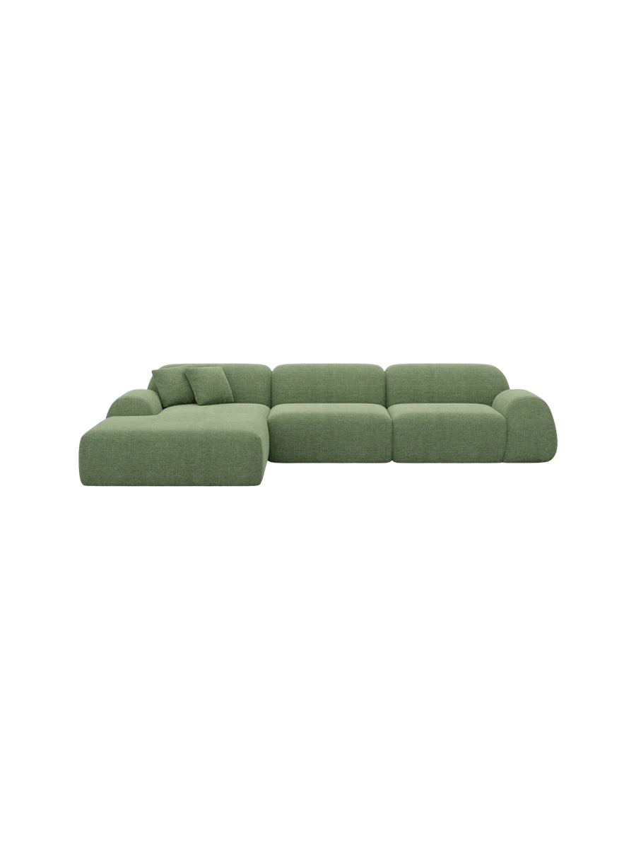 
4-Sitzer Design Ecksofa „Lumera“ mit Strukturstoff-Bezug - Strukturstoff Anthrazit / Eckteil links