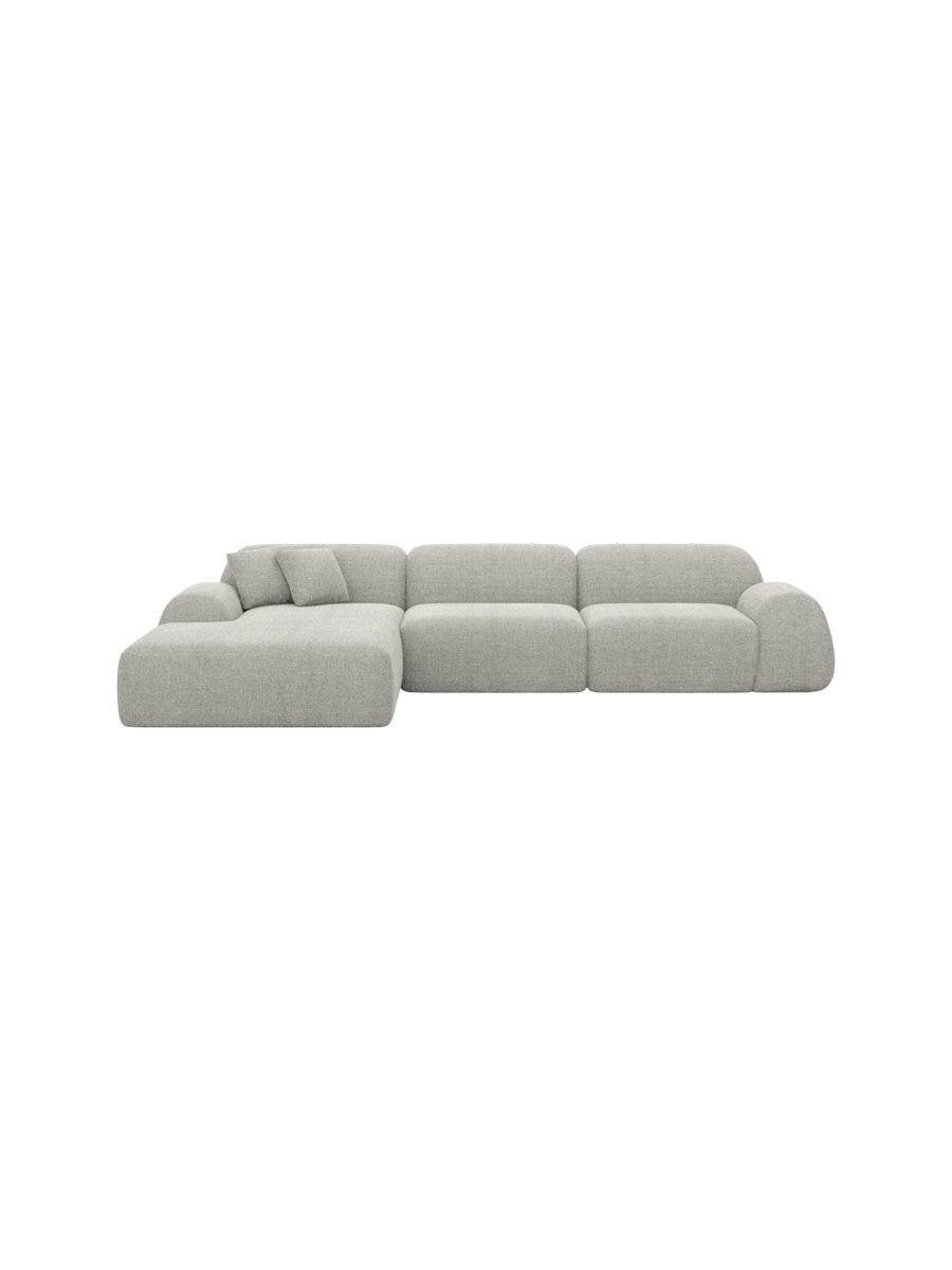 
4-Sitzer Design Ecksofa „Lumera“ mit Strukturstoff-Bezug - Strukturstoff Anthrazit / Eckteil links