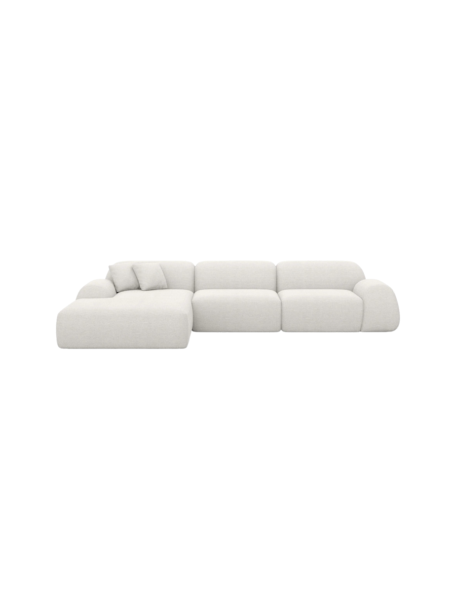 
4-Sitzer Design Ecksofa „Lumera“ mit Strukturstoff-Bezug - Strukturstoff Anthrazit / Eckteil links
