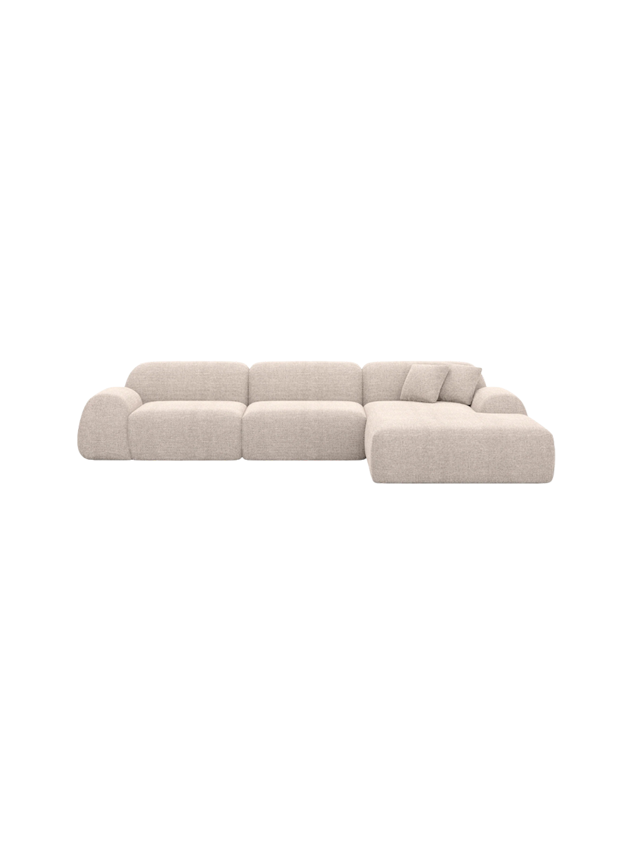
4-Sitzer Design Ecksofa „Lumera“ mit Strukturstoff-Bezug - Strukturstoff Anthrazit / Eckteil links