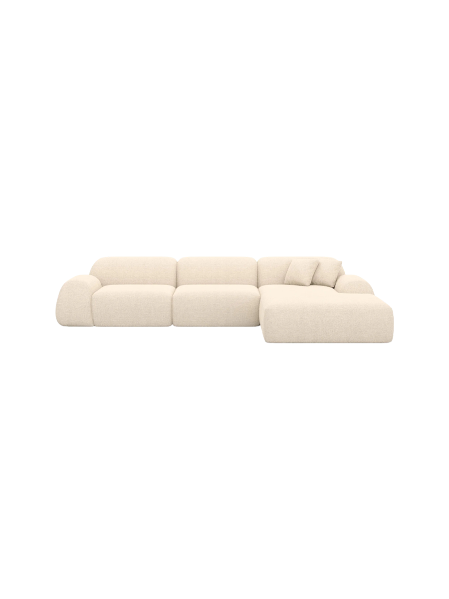 
4-Sitzer Design Ecksofa „Lumera“ mit Strukturstoff-Bezug - Strukturstoff Anthrazit / Eckteil links