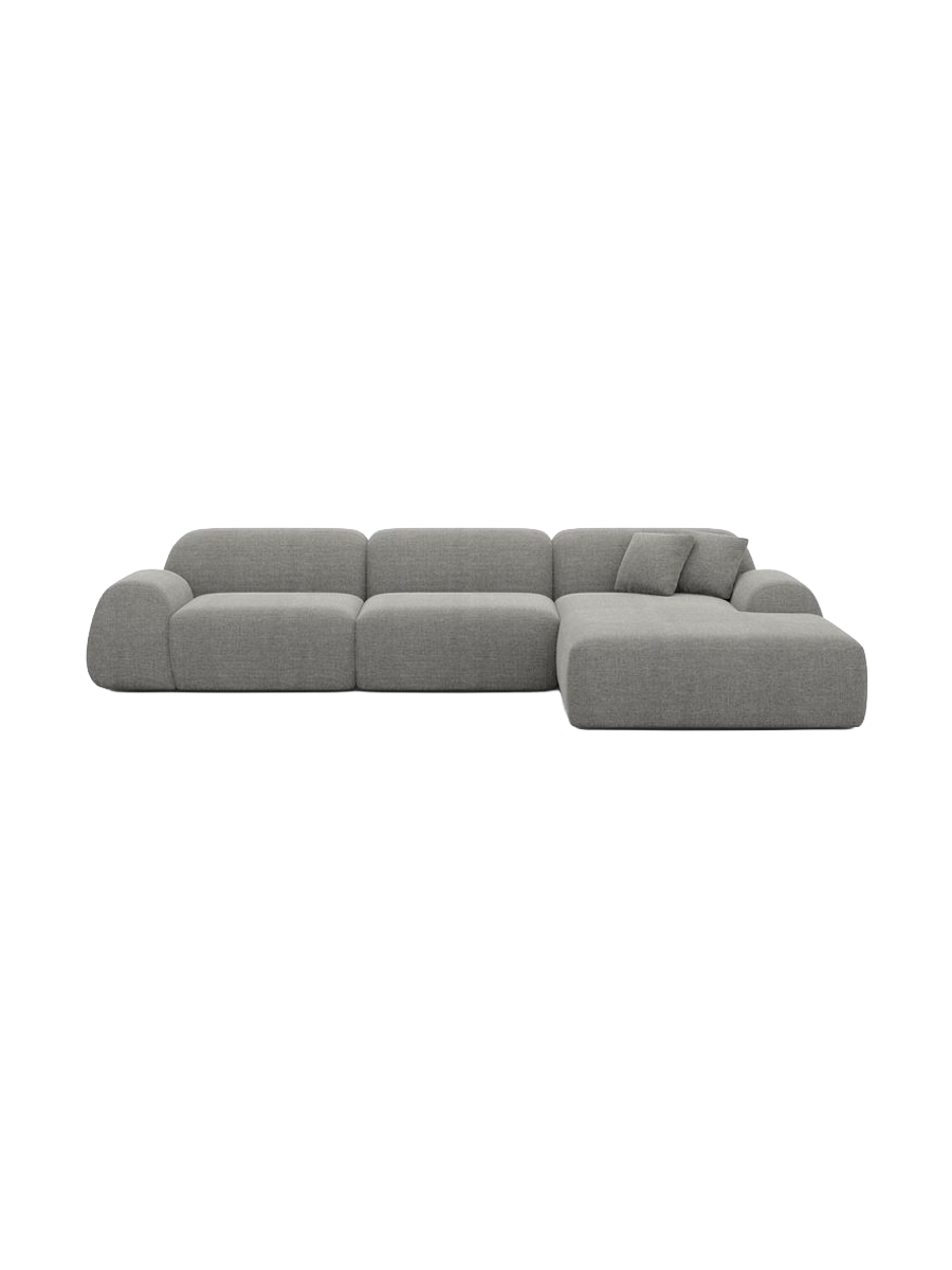
4-Sitzer Design Ecksofa „Lumera“ mit Strukturstoff-Bezug - Strukturstoff Anthrazit / Eckteil links