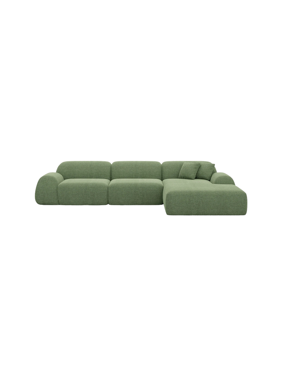 
4-Sitzer Design Ecksofa „Lumera“ mit Strukturstoff-Bezug - Strukturstoff Anthrazit / Eckteil links