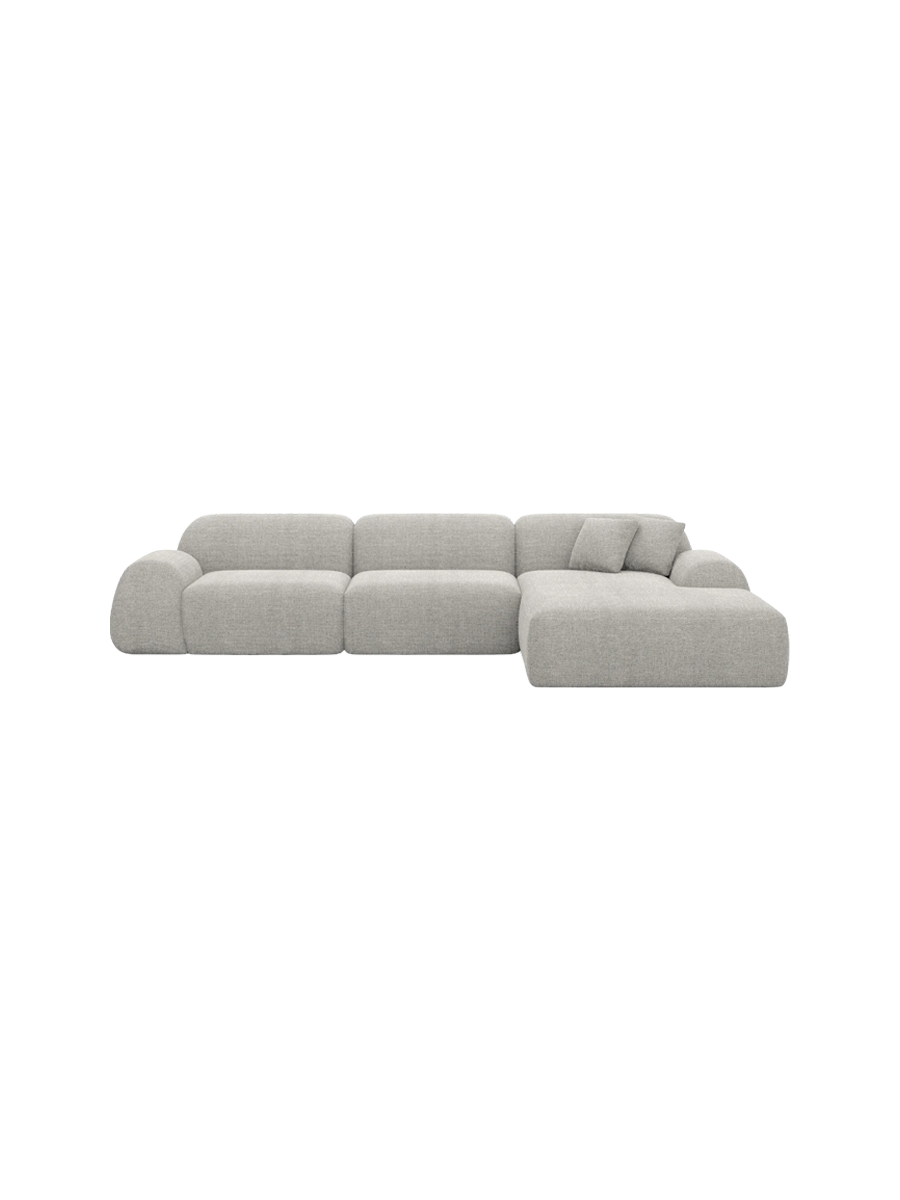 
4-Sitzer Design Ecksofa „Lumera“ mit Strukturstoff-Bezug - Strukturstoff Anthrazit / Eckteil links