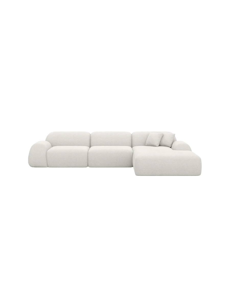
4-Sitzer Design Ecksofa „Lumera“ mit Strukturstoff-Bezug - Strukturstoff Anthrazit / Eckteil links