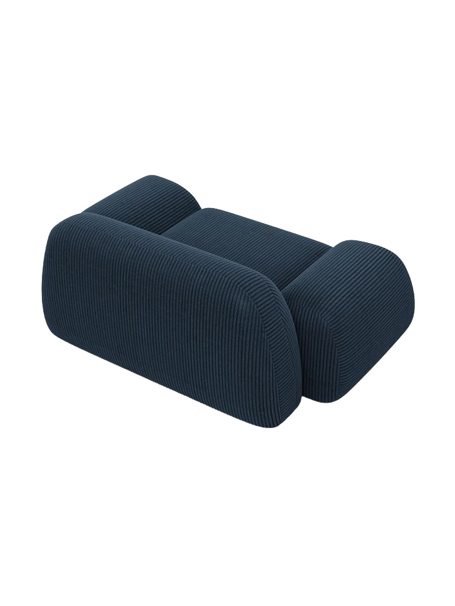 
Design Loungesessel „Lumera“, Cordsamt - Cordsamt Dunkelblau