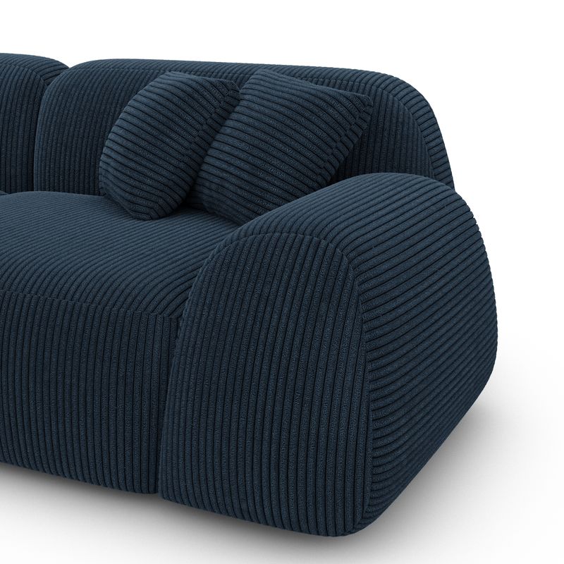 
Design Loungesessel „Lumera“, Cordsamt - Cordsamt Dunkelblau