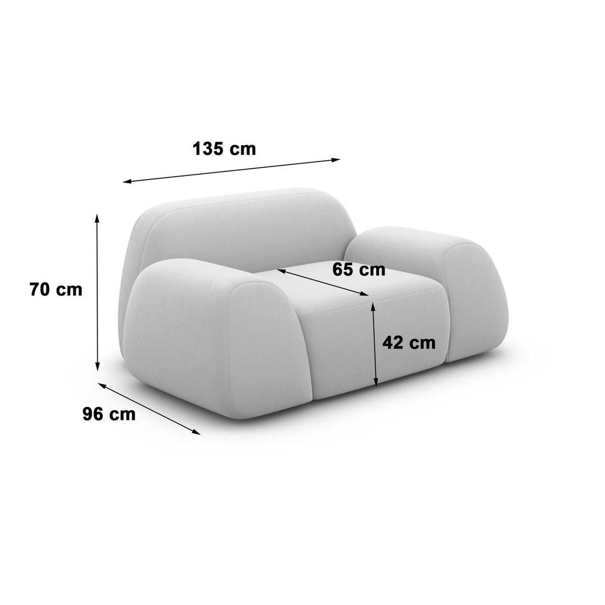 
Design Loungesessel „Lumera“, Cordsamt - Cordsamt Dunkelblau