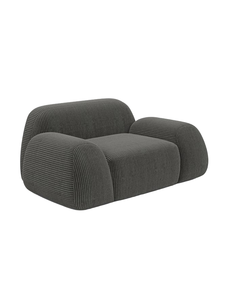 
Design Loungesessel „Lumera“, Cordsamt - Cordsamt Dunkelblau