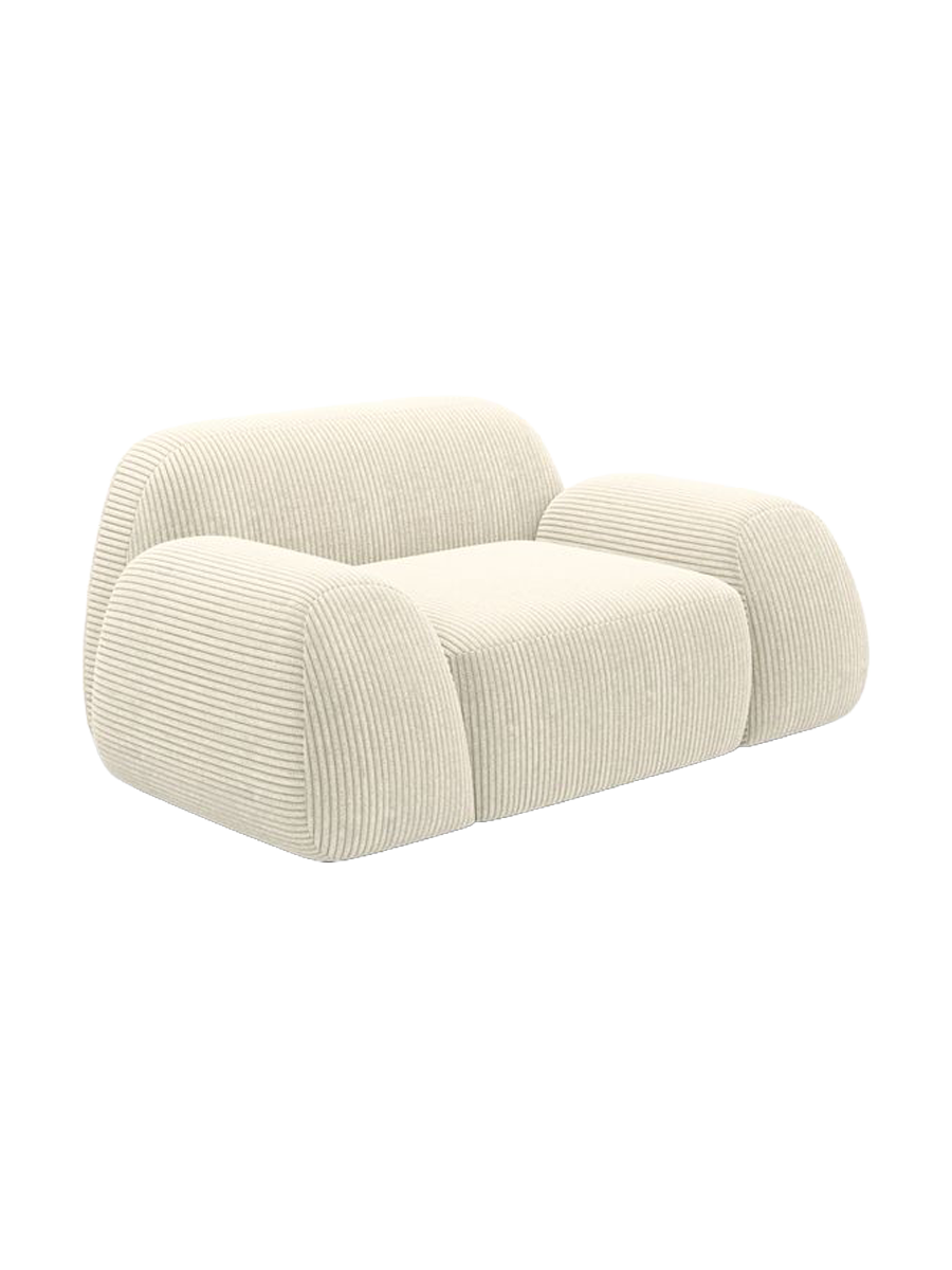 
Design Loungesessel „Lumera“, Cordsamt - Cordsamt Dunkelblau