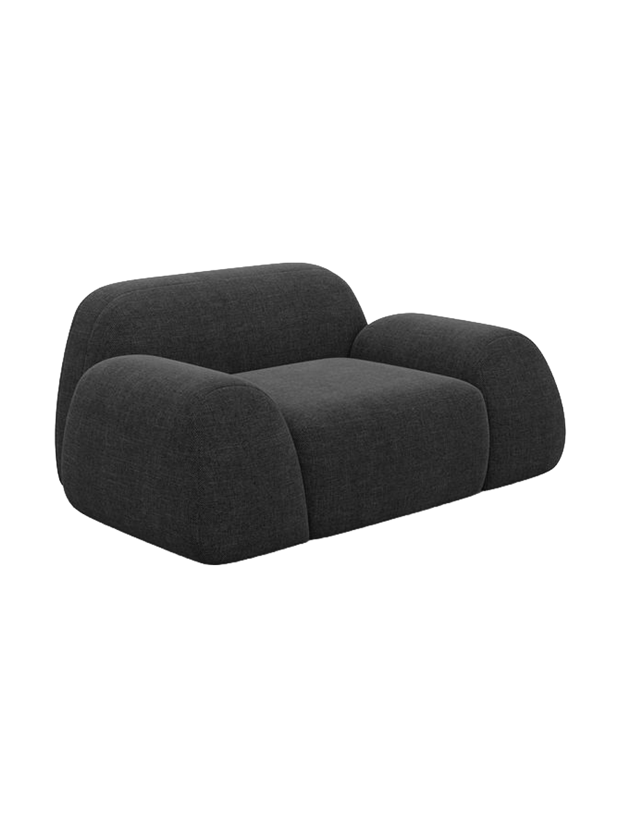 
Design Loungesessel „Lumera“ mit Strukturstoff-Bezug - Strukturstoff Anthrazit