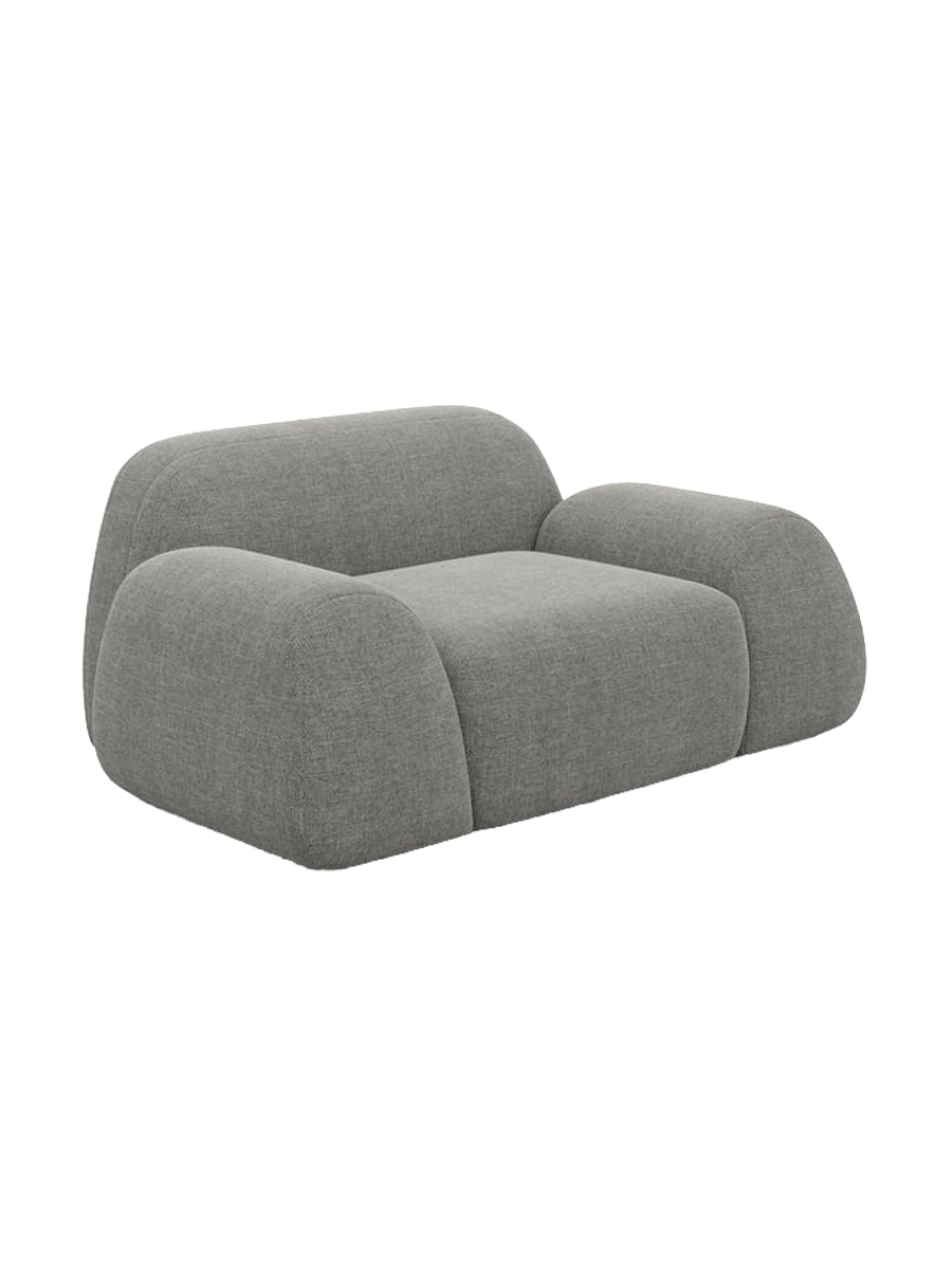 
Design Loungesessel „Lumera“ mit Strukturstoff-Bezug - Strukturstoff Anthrazit