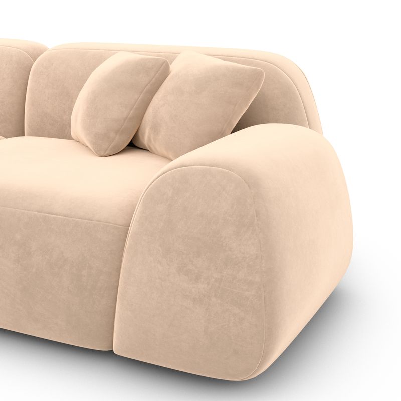 
Design Loungesessel „Lumera“ mit Samtbezug - Samtbezug Beige