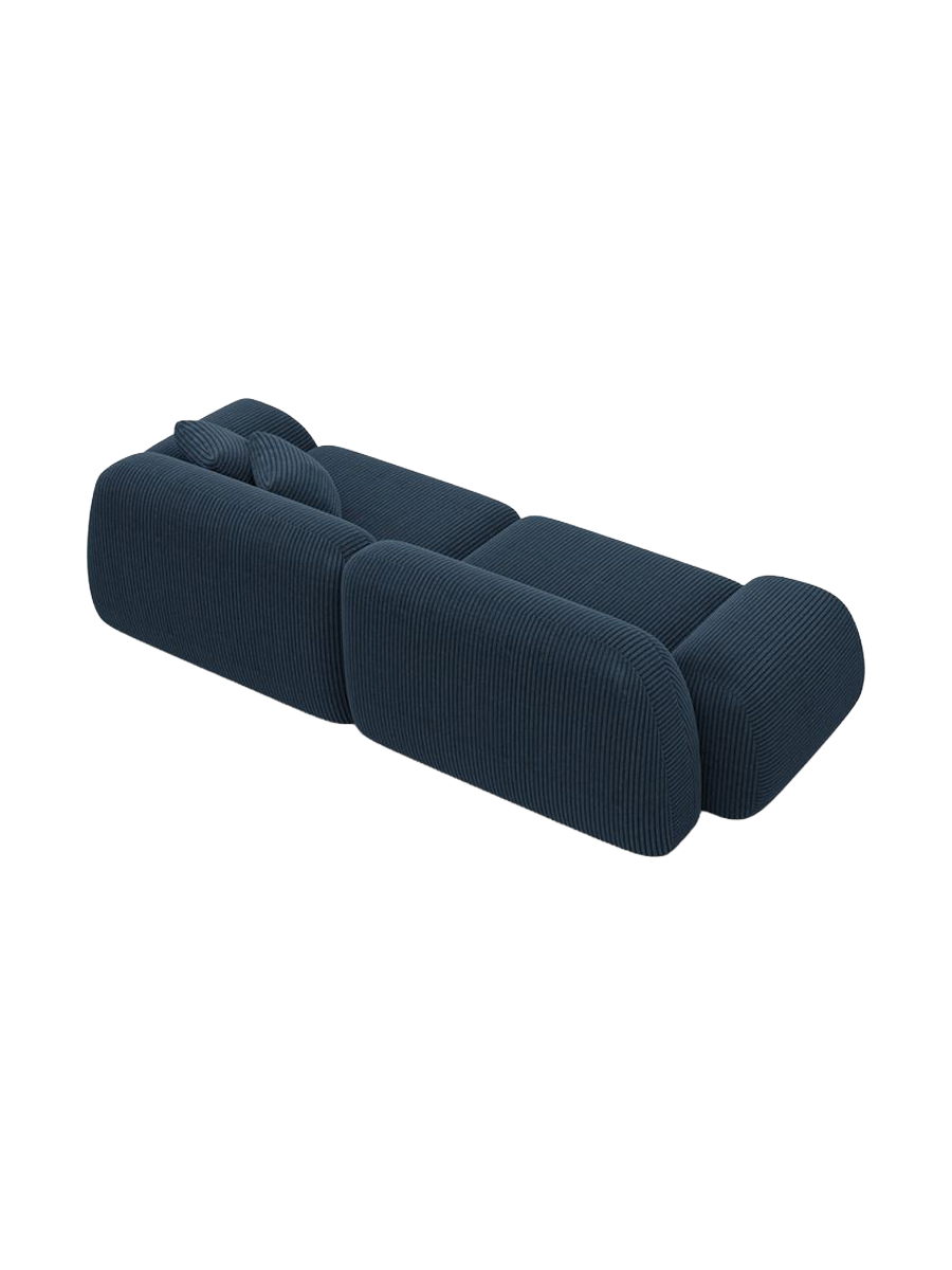 
2-Sitzer Design Sofa „Lumera“, Cordsamt - Cordsamt Dunkelblau