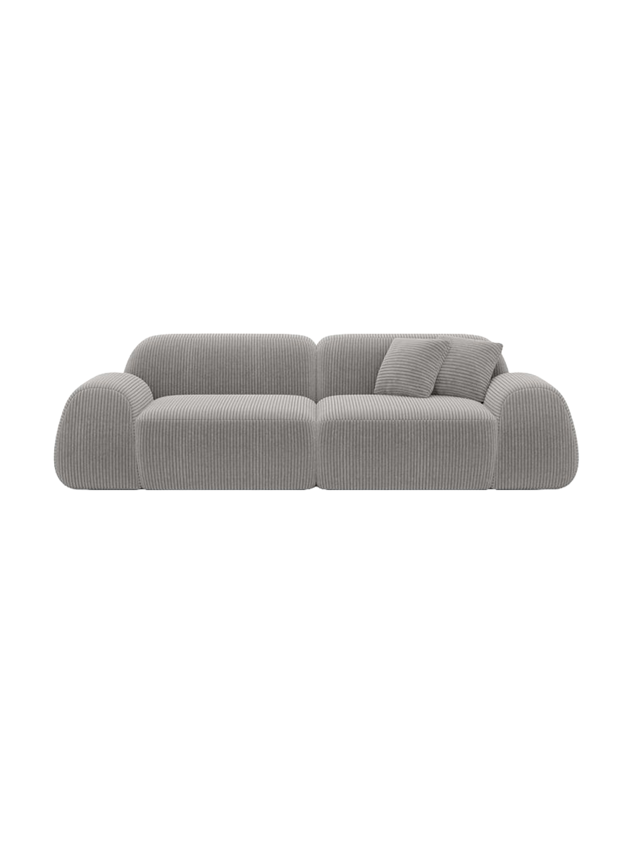 
2-Sitzer Design Sofa „Lumera“, Cordsamt - Cordsamt Dunkelblau
