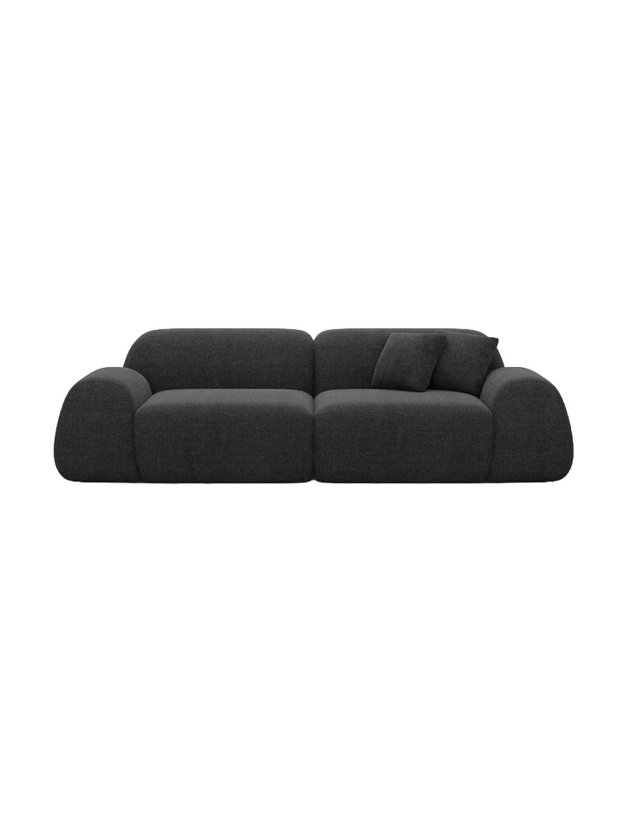 
2-Sitzer Design Sofa „Lumera“ mit Strukturstoff-Bezug - Strukturstoff Anthrazit