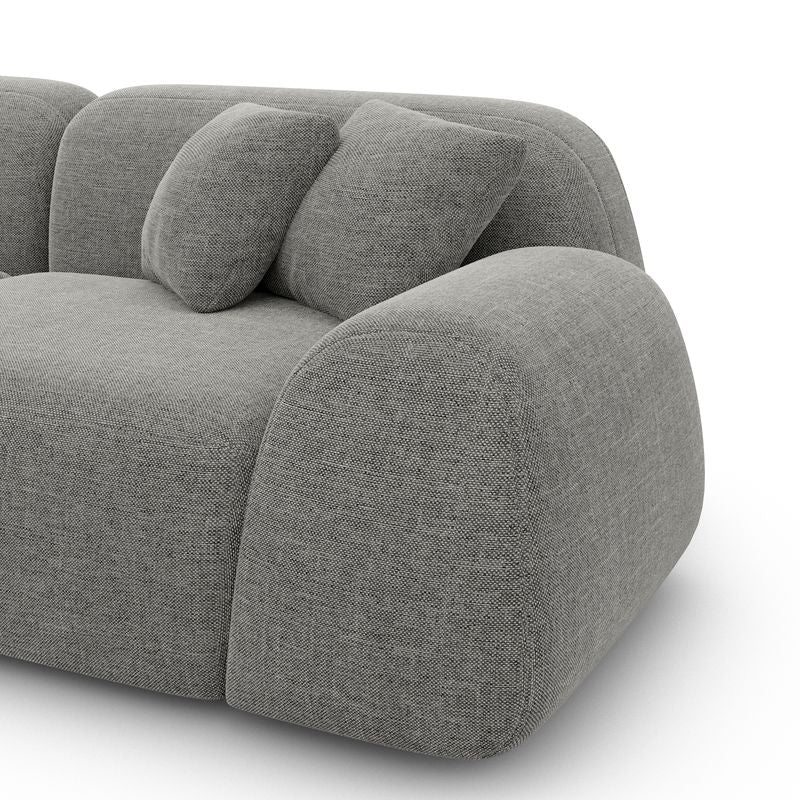 
2-Sitzer Design Sofa „Lumera“ mit Strukturstoff-Bezug - Strukturstoff Anthrazit