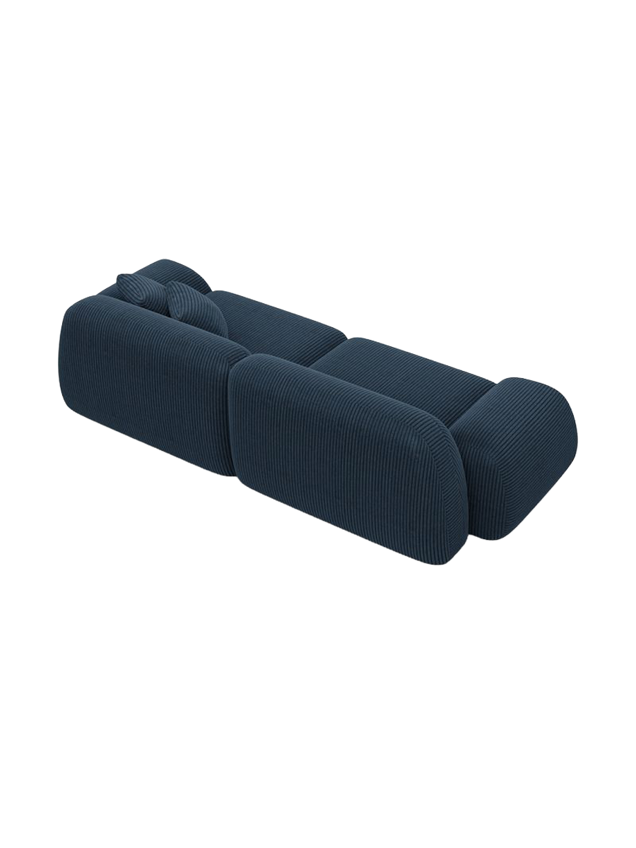 
3-Sitzer Design Sofa „Lumera“, Cordsamt - Cordsamt Dunkelblau