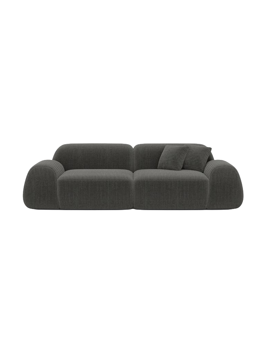 
3-Sitzer Design Sofa „Lumera“, Cordsamt - Cordsamt Dunkelblau
