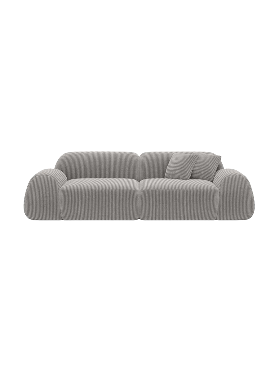 
3-Sitzer Design Sofa „Lumera“, Cordsamt - Cordsamt Dunkelblau