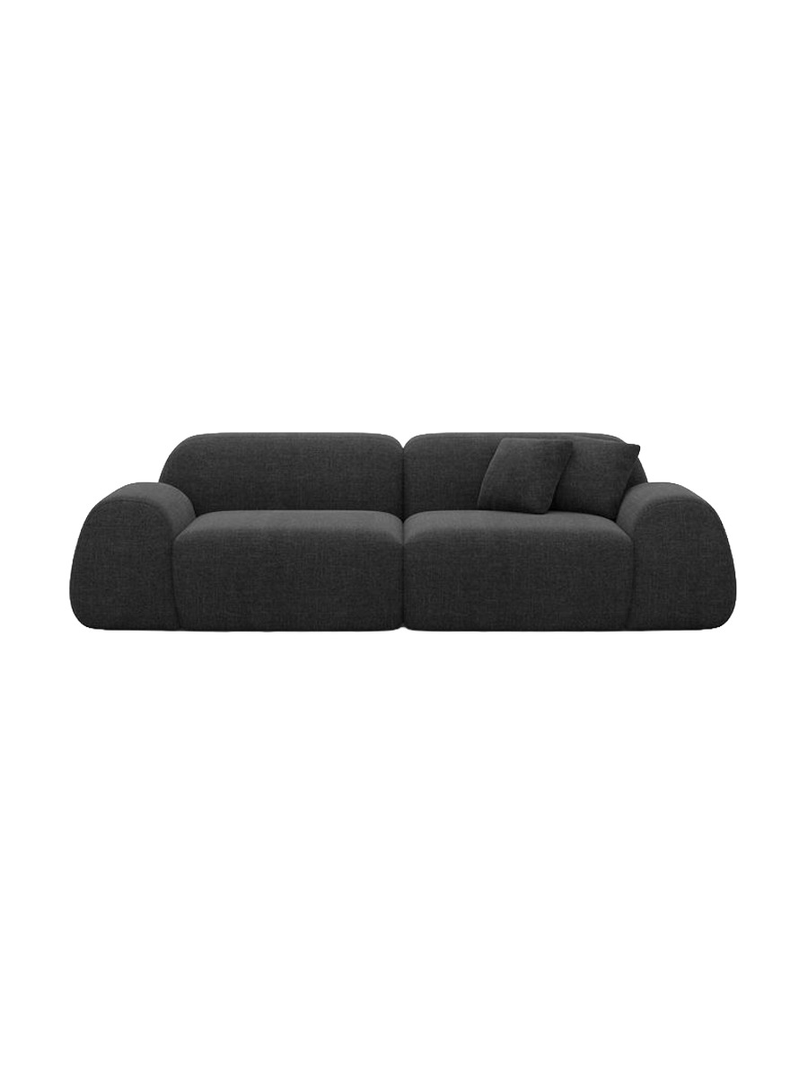 
3-Sitzer Design Sofa „Lumera“ mit Strukturstoff-Bezug - Strukturstoff Anthrazit