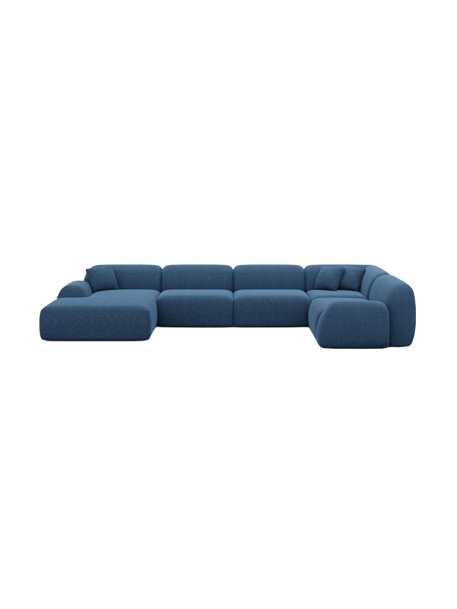 
6-Sitzer Design Panorama-Sofa „Lumera XL“ mit Strukturstoff-Bezug - Strukturstoff Anthrazit / lange Seite links