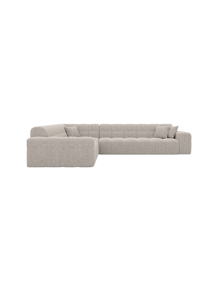 
5-Sitzer Design Ecksofa „Bloom“ mit Bouclé-Bezug - Bouclé Graphit