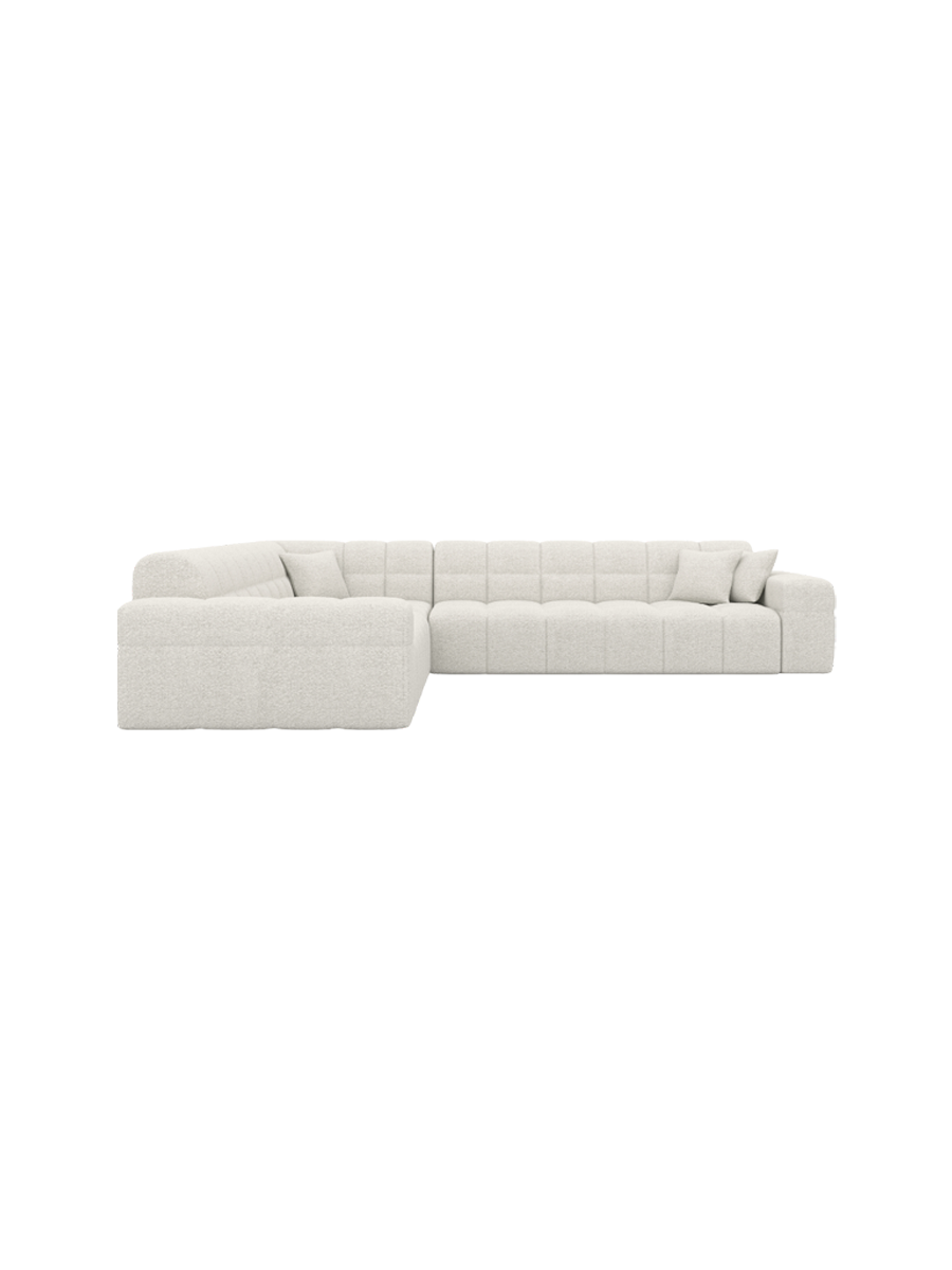 
5-Sitzer Design Ecksofa „Bloom“ mit Bouclé-Bezug - Bouclé Graphit