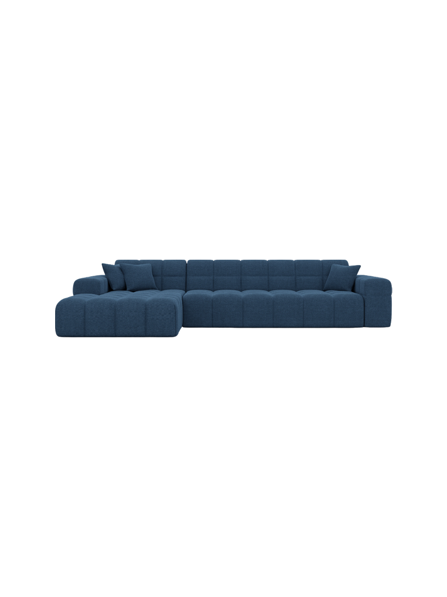 
4-Sitzer Design Ecksofa „Bloom“ mit Strukturstoff-Bezug - Strukturstoff Anthrazit / Eckteil links