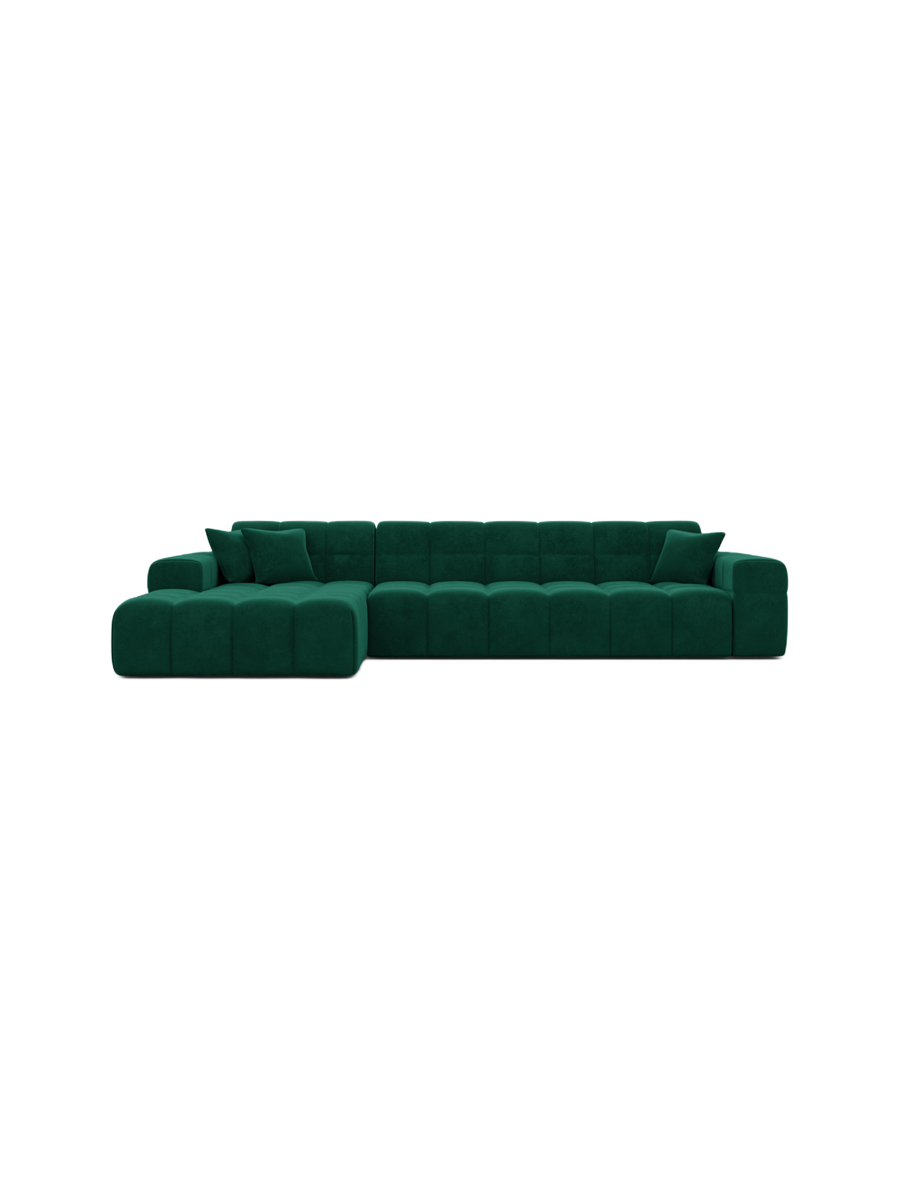 
4-Sitzer Design Ecksofa „Bloom“ mit Samtbezug - Samtbezug Königsblau / Eckteil links