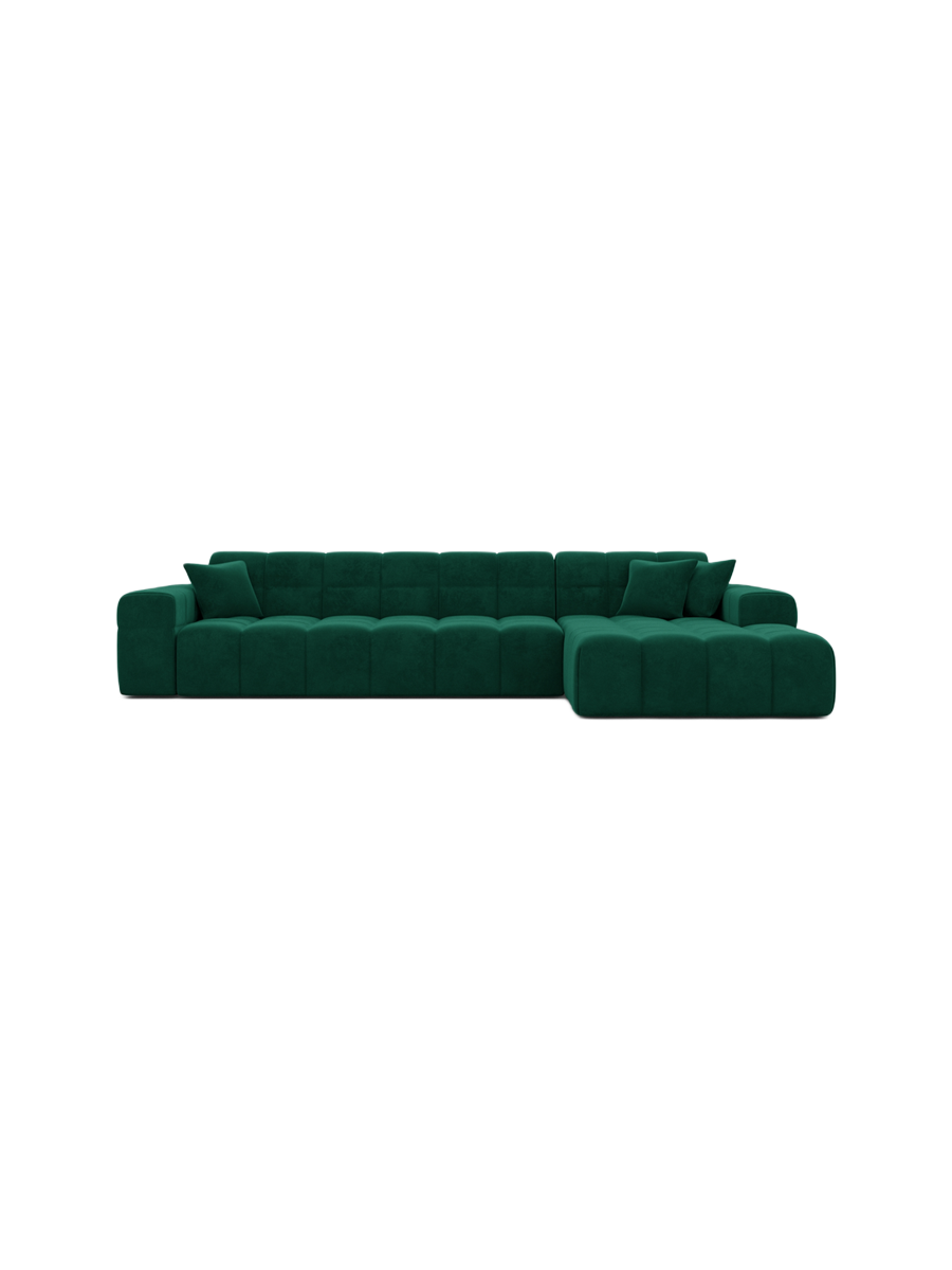 
4-Sitzer Design Ecksofa „Bloom“ mit Samtbezug - Samtbezug Königsblau / Eckteil links