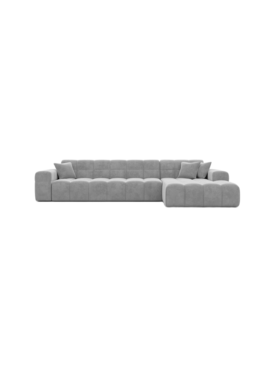 
4-Sitzer Design Ecksofa „Bloom“ mit Samtbezug - Samtbezug Königsblau / Eckteil links