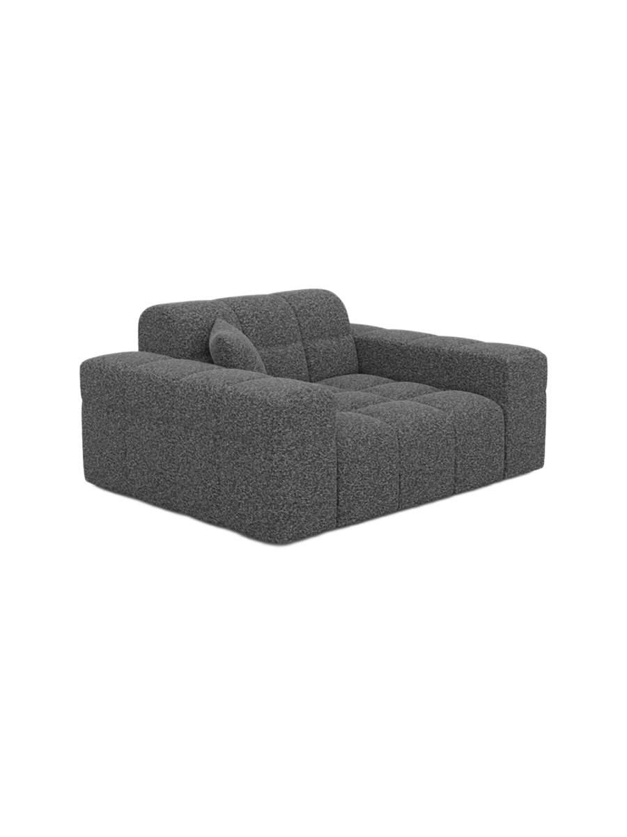 
Design Loungesessel „Bloom“ mit Bouclé-Bezug - Bouclé Graphit