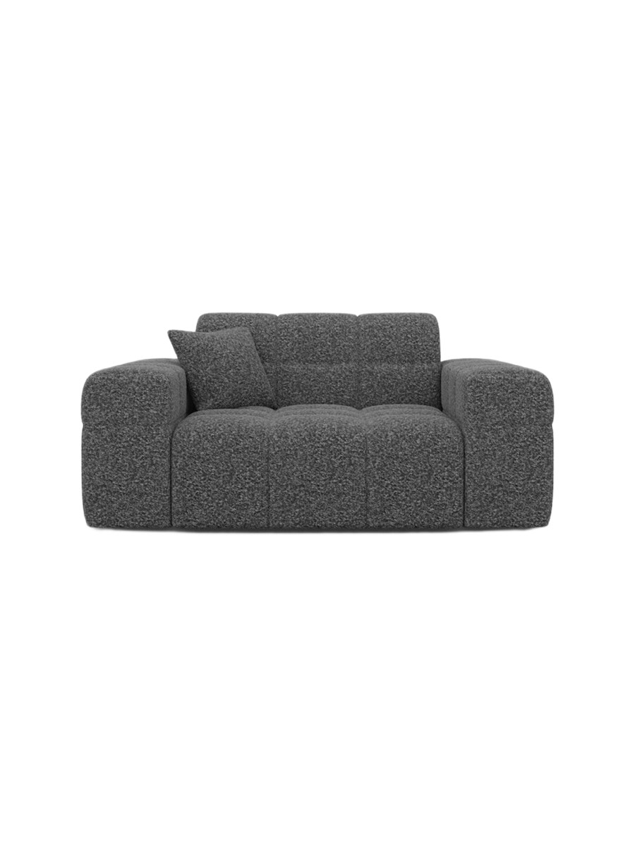 
Design Loungesessel „Bloom“ mit Bouclé-Bezug - Bouclé Graphit