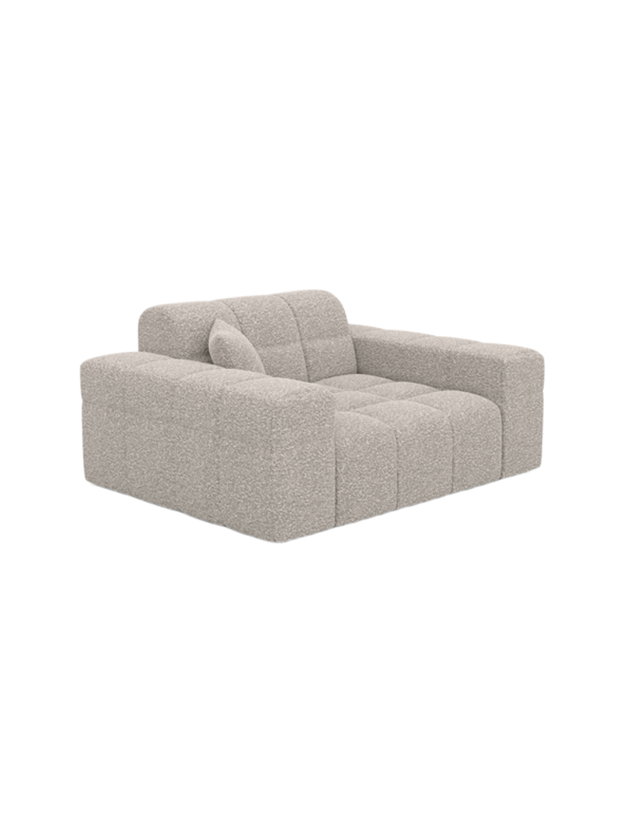 
Design Loungesessel „Bloom“ mit Bouclé-Bezug - Bouclé Graphit