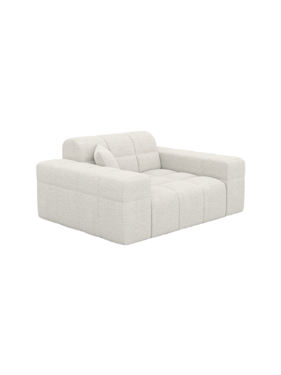 
Design Loungesessel „Bloom“ mit Bouclé-Bezug - Bouclé Graphit