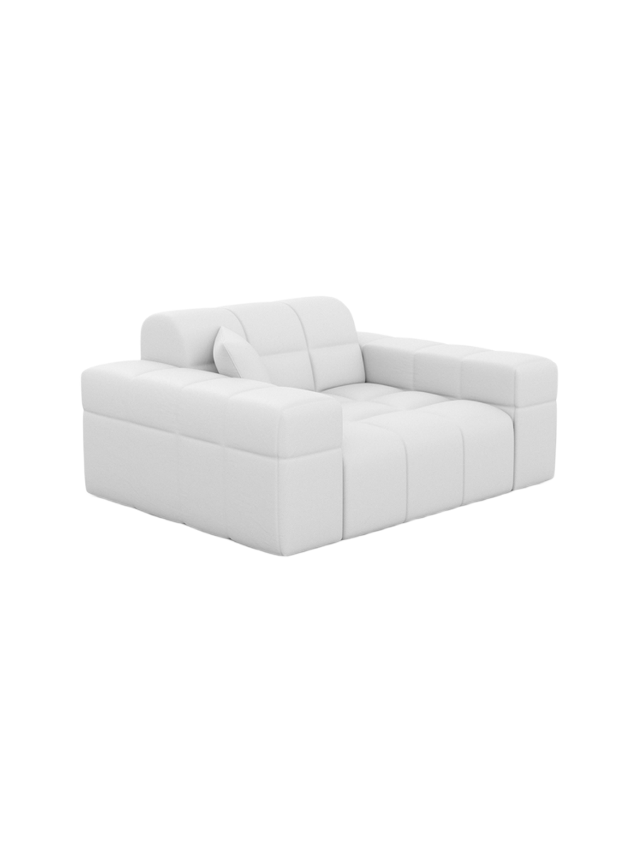 
Designer genuine leather lounge chair “Bloom” - Genuine leather Beige