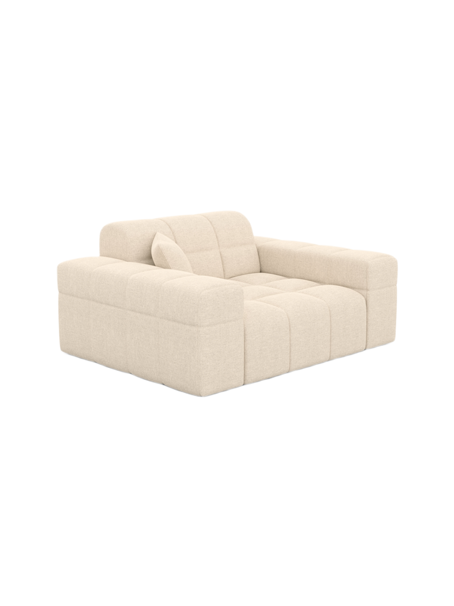 
Fauteuil lounge design « Bloom » avec revêtement en tissu texturé - Tissu texturé Anthrazit