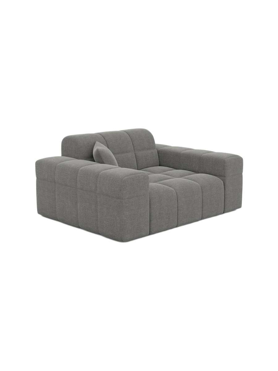 
Fauteuil lounge design « Bloom » avec revêtement en tissu texturé - Tissu texturé Anthrazit