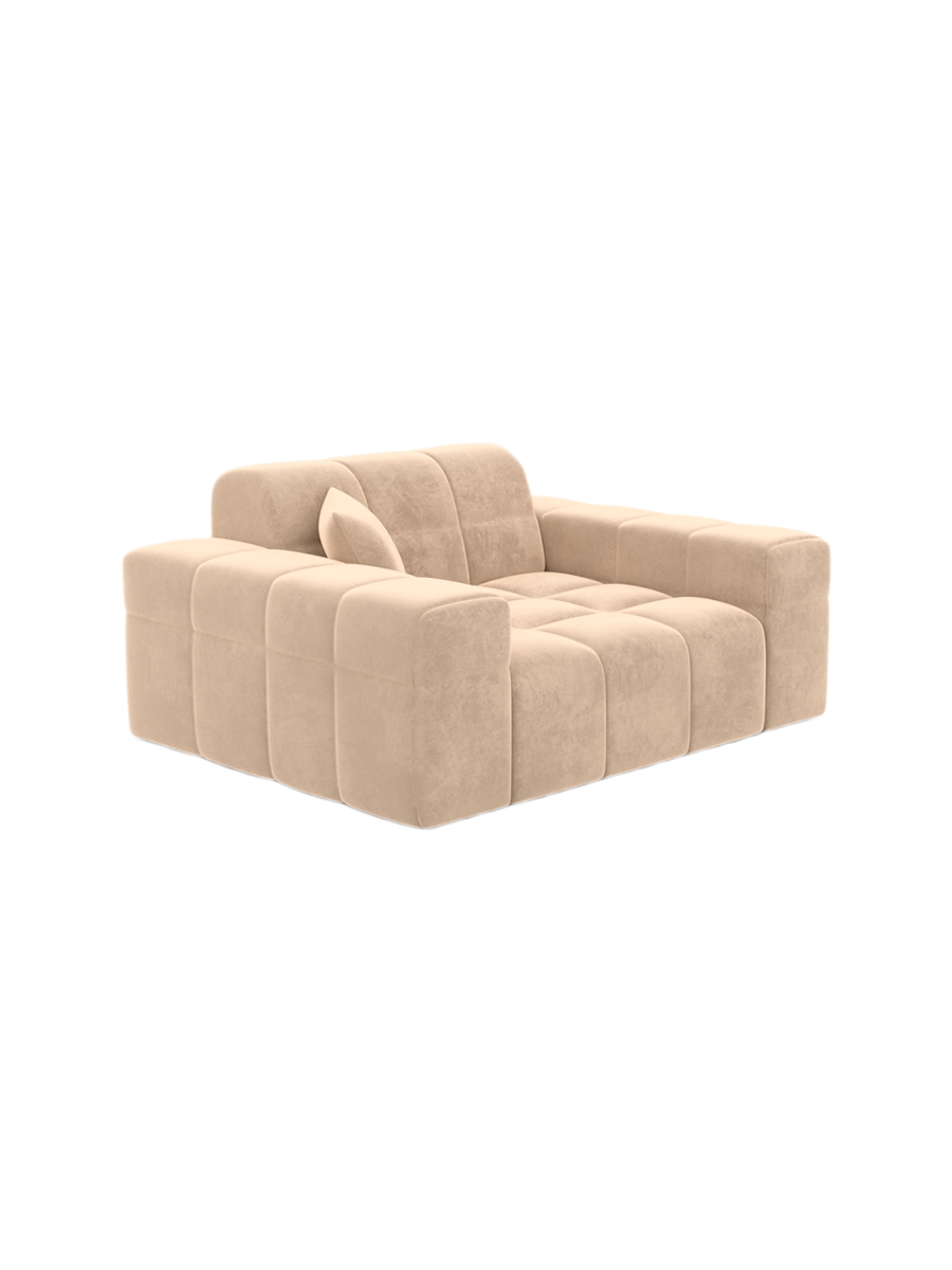 
Design Loungesessel „Bloom“ mit Samtbezug - Samtbezug Königsblau