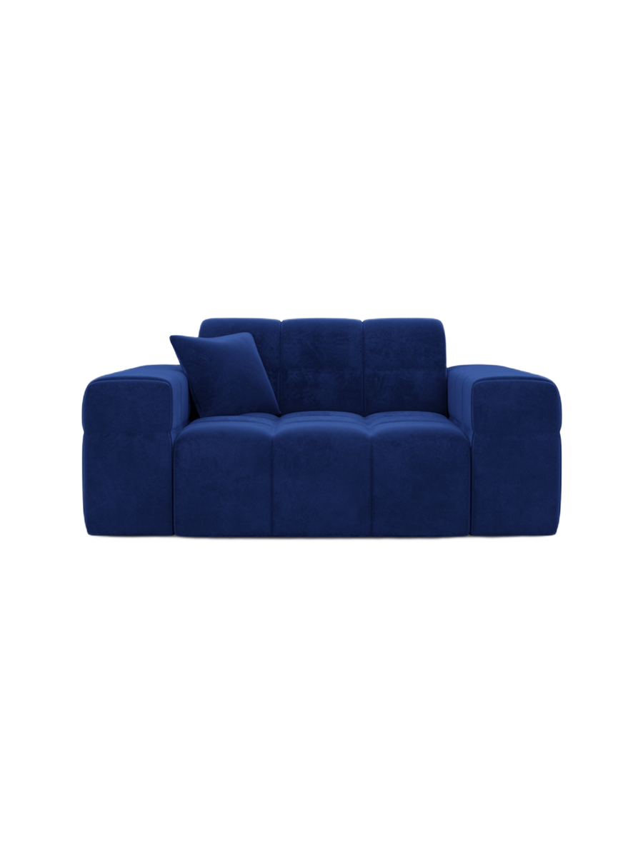 
Design Loungesessel „Bloom“ mit Samtbezug - Samtbezug Königsblau