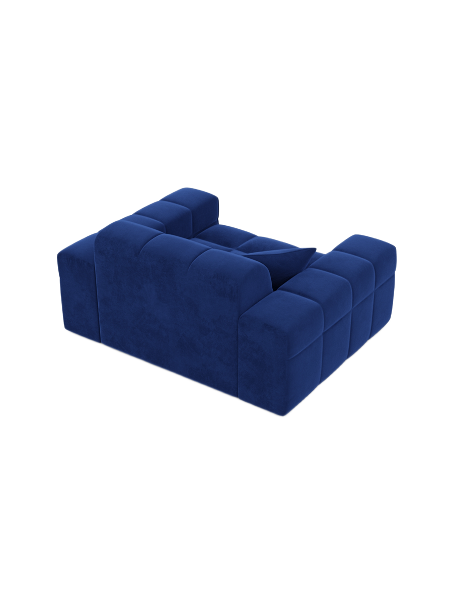 
Design Loungesessel „Bloom“ mit Samtbezug - Samtbezug Königsblau
