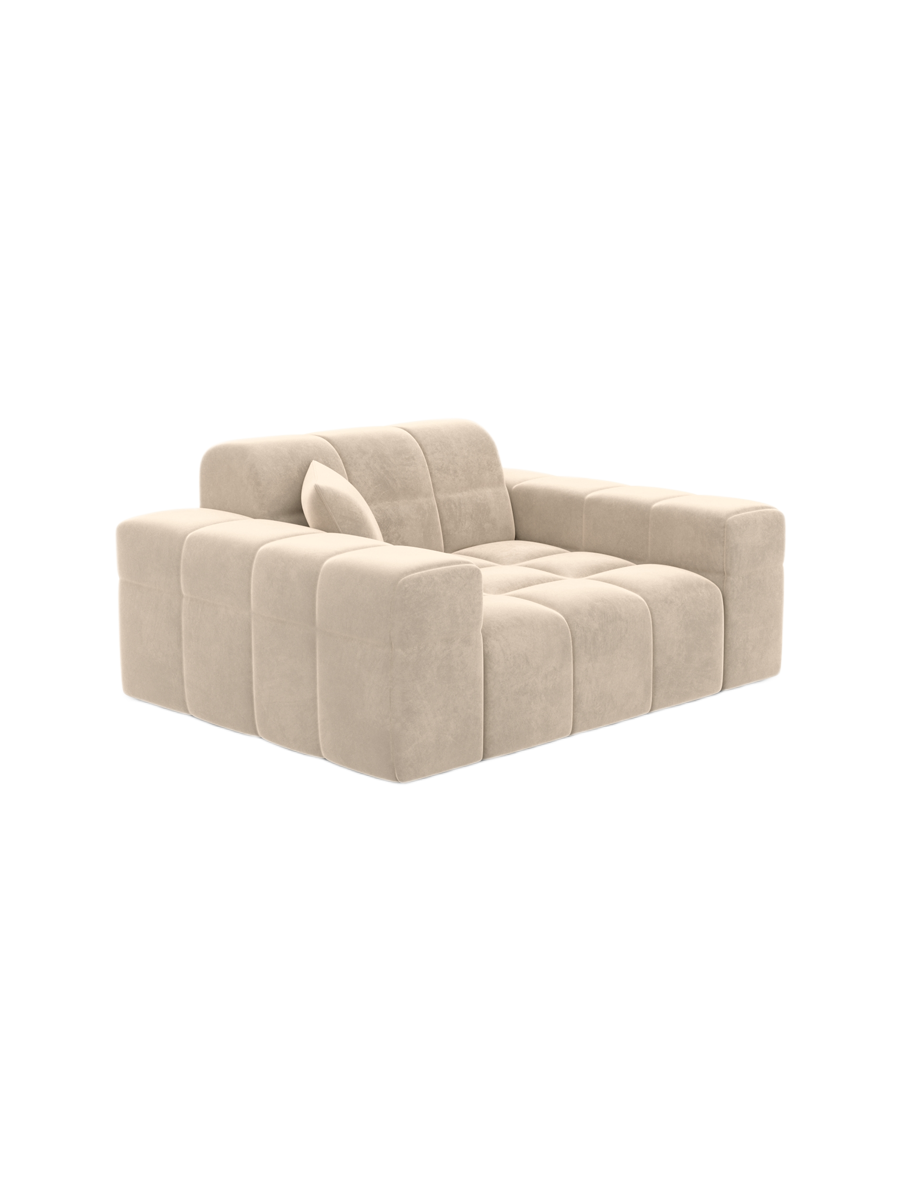 
Design Loungesessel „Bloom“ mit Samtbezug - Samtbezug Königsblau