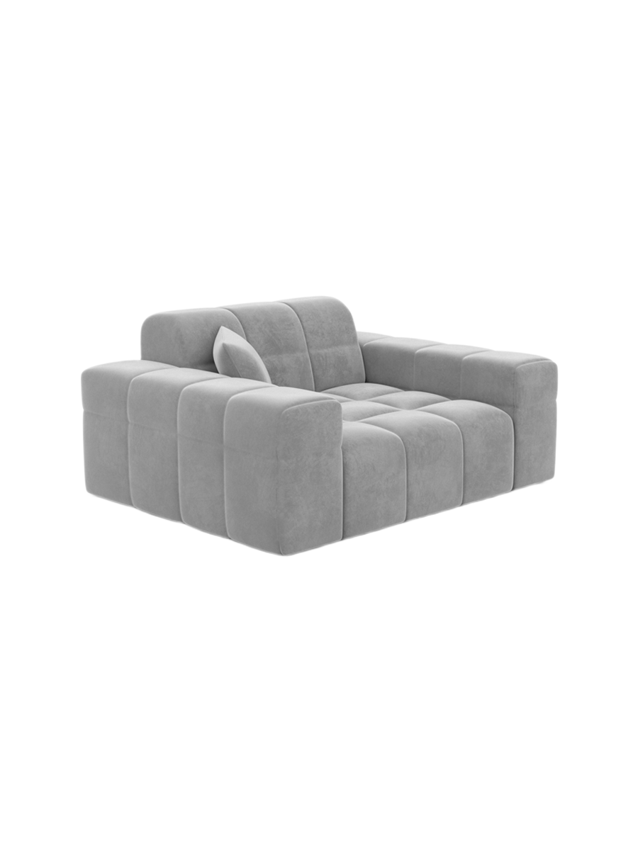 
Design Loungesessel „Bloom“ mit Samtbezug - Samtbezug Königsblau