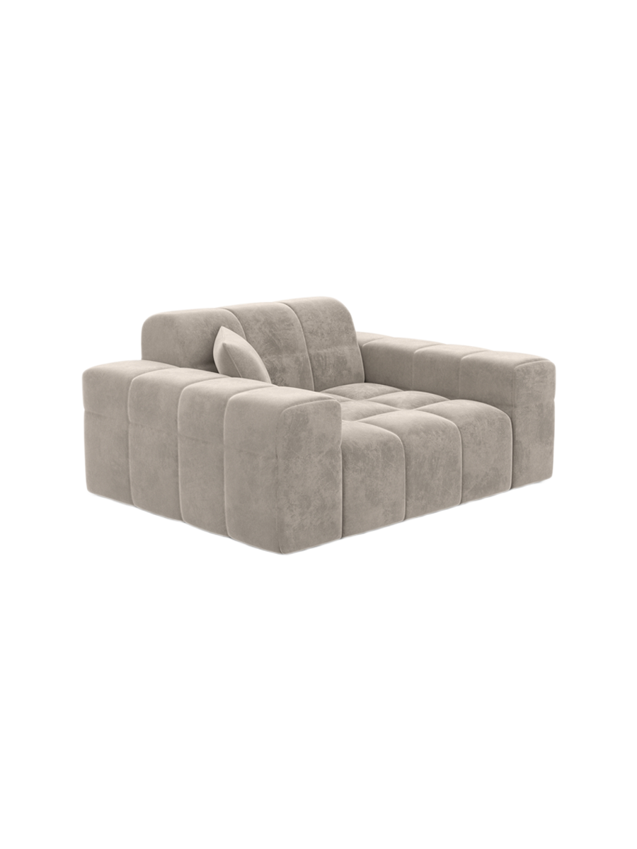 
Design Loungesessel „Bloom“ mit Samtbezug - Samtbezug Königsblau